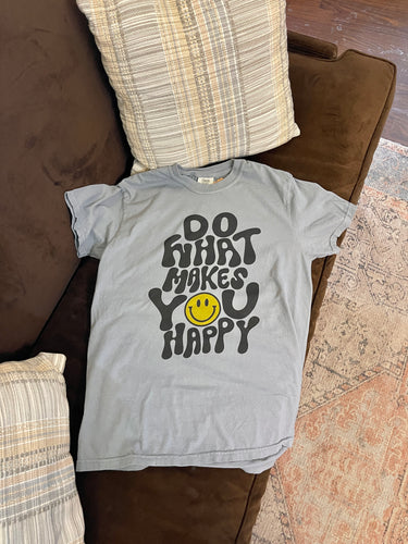 Do What Makes You Happy Smiley Face Tee