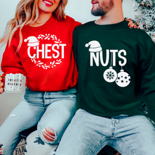 Holiday Humor Couples Unisex Chestnuts Tees Chest + Nuts T Shirts or Sweatshirts