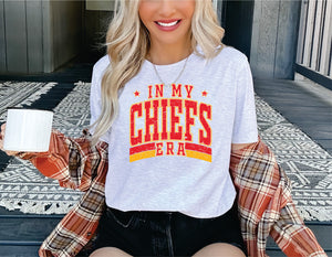 In My Chief's Era: Taylor, Travis, Swelce, Traylor, Tayvis, Swiftie, Kansas City Parody T Shirt or Sweatshirt