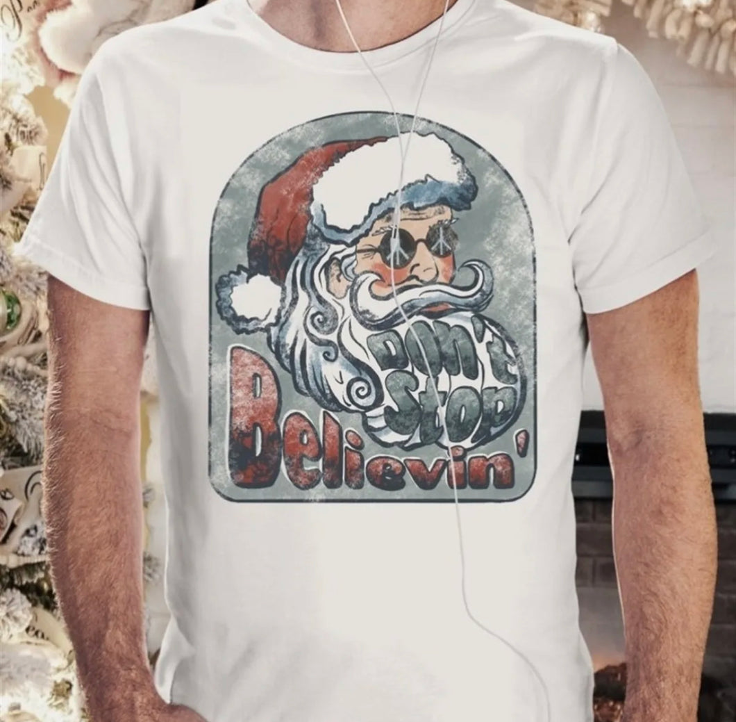 Don't Stop Believin' Santa Tee