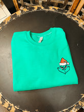 Grinch Embroidered Unisex Crewneck Sweatshirt