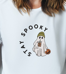 Ghost Embroidered Crew Sweatshirt