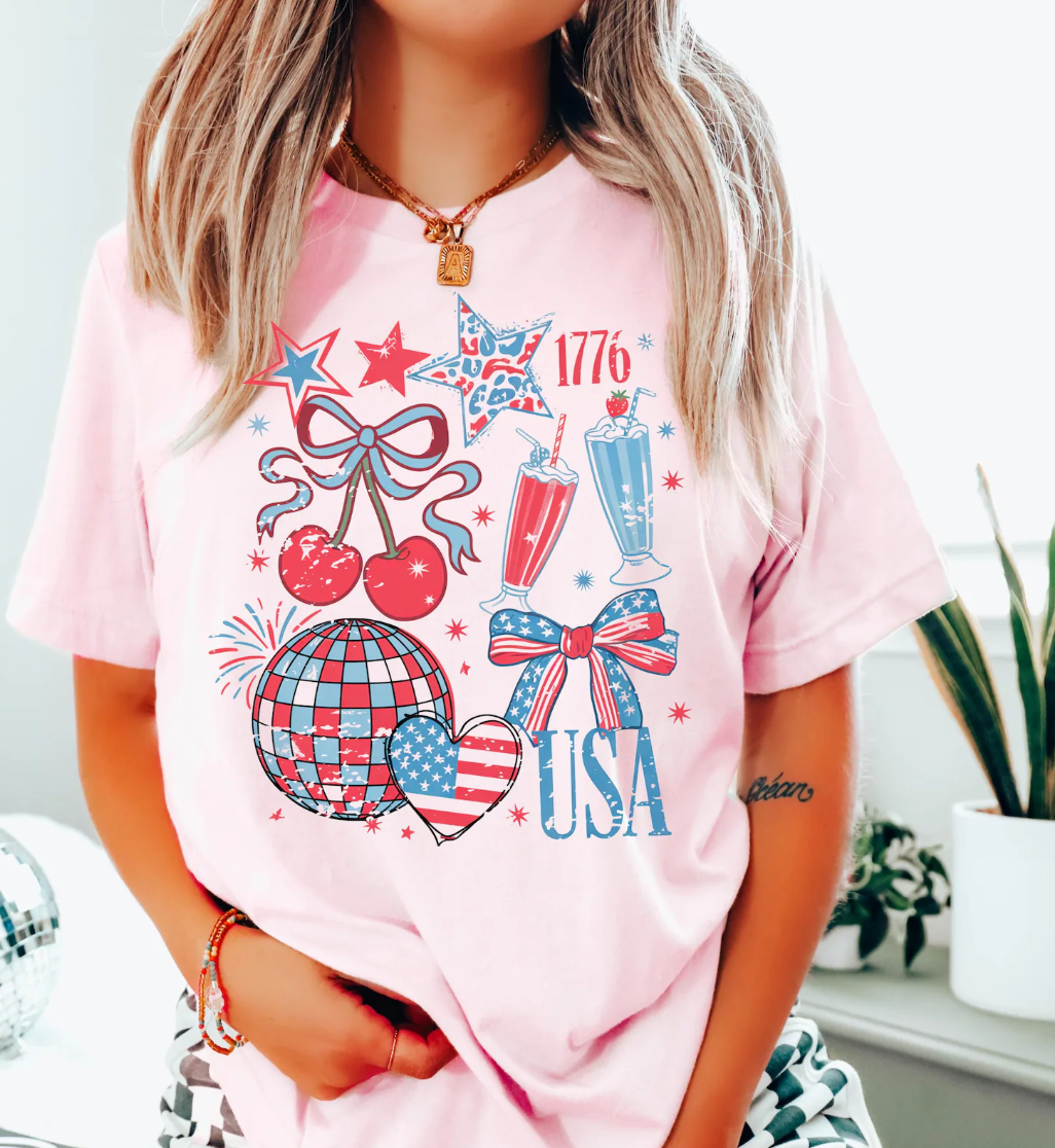 July 4th Collage Tee