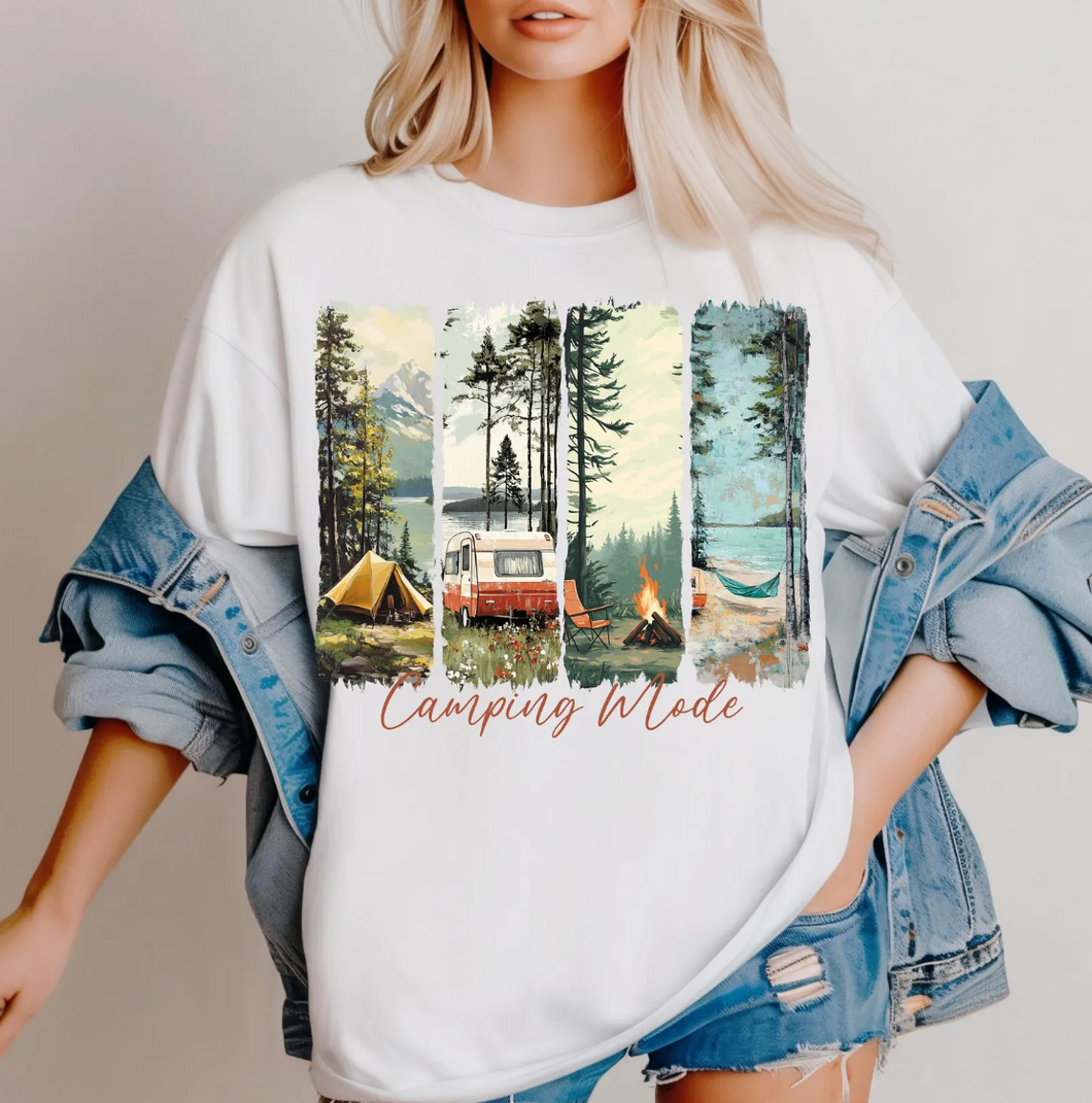 Camping Mode Collage Tee