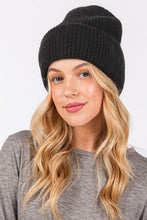 Wool Blended Solid Fuzzy Beanie