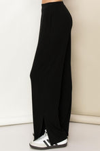 Hyfve Black Side Slit Wide Leg Pants