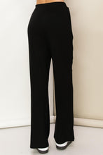 Hyfve Black Side Slit Wide Leg Pants