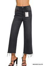 Zenana High Rise Washed Black Cropped Jeans