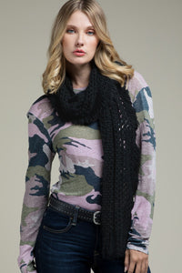 Net Black Scarf