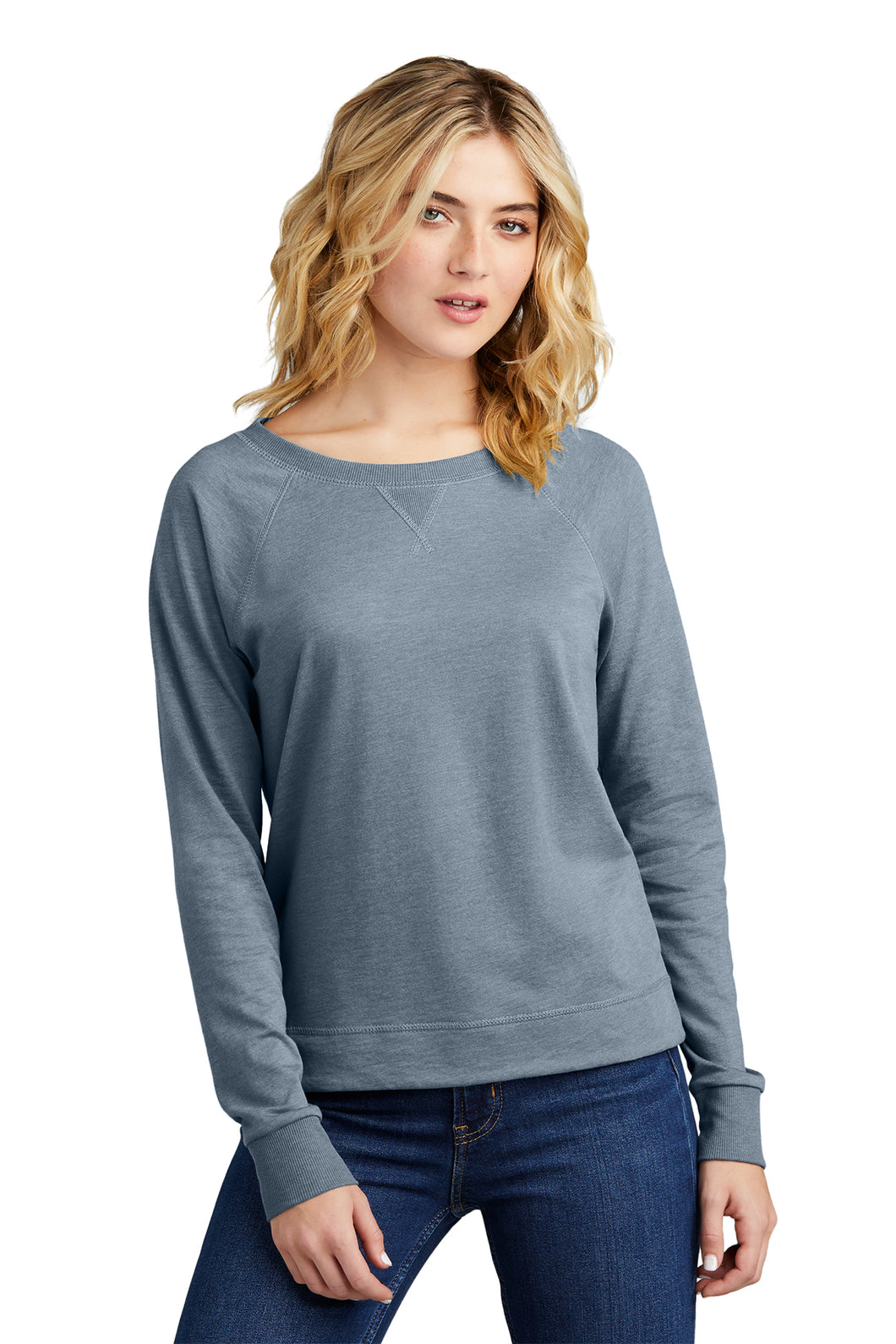 Heather Blue District Featherweight French Terry Crewneck