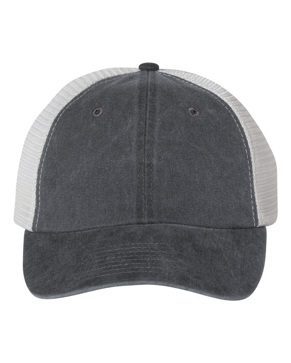 Charcoal & White Sportsman Pigment Dyed Trucker Cap