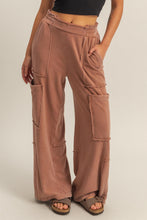 Hyfve Chestnut Brown Oversized Utility Sweatpants