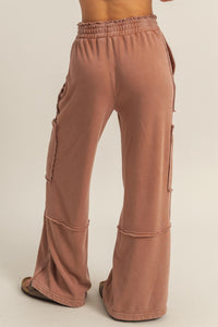 Hyfve Chestnut Brown Oversized Utility Sweatpants