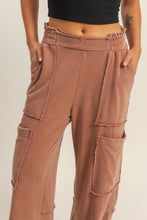 Hyfve Chestnut Brown Oversized Utility Sweatpants