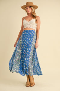 Aemi + Co Cobalt Blue Floral Melanie Skirt