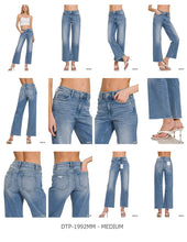 Zenana High Waist Straight Leg Medium Wash Denim Pants