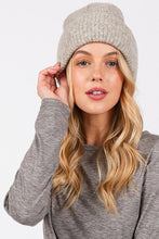 Wool Blended Solid Fuzzy Beanie