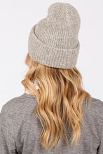 Wool Blended Solid Fuzzy Beanie