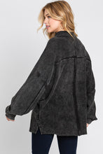 Sewn & Seen Black Mineral Wash Oversized Henley Pullover