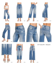 Zenana Medium Wash Distressed Raw Hem Jeans