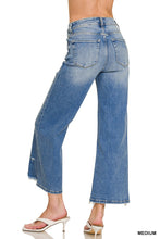 Zenana Medium Wash Distressed Raw Hem Jeans