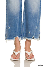 Zenana Medium Wash Distressed Raw Hem Jeans