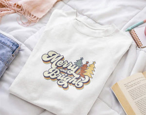 Merry & Bright Christmas Unisex Crewneck Sweatshirts