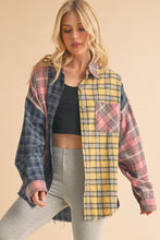 Aemi + Co Neela Pink & Blue Multi Color Plaid Flannel