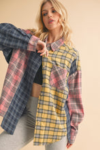 Aemi + Co Neela Pink & Blue Multi Color Plaid Flannel