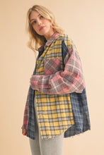 Aemi + Co Neela Pink & Blue Multi Color Plaid Flannel