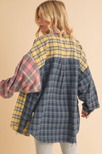 Aemi + Co Neela Pink & Blue Multi Color Plaid Flannel