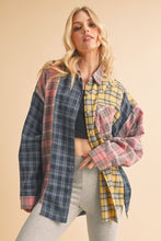 Aemi + Co Neela Pink & Blue Multi Color Plaid Flannel