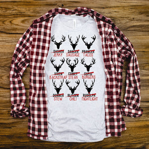 Funny Reindeer Vintage Unisex Tees