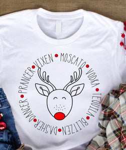 Funny Reindeer Vintage Unisex Tees