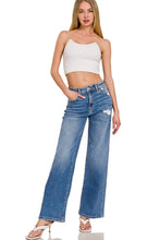 Zenana High Waist Straight Leg Medium Wash Denim Pants