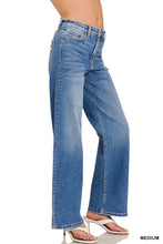 Zenana High Waist Straight Leg Medium Wash Denim Pants
