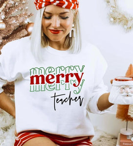 Teacher Christmas Unisex Vintage Crewneck Sweatshirts
