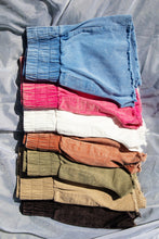 New In White High-Waist Washed Twill Mini Shorts W/ Pockets