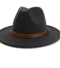Fashion hat with buckle around brim